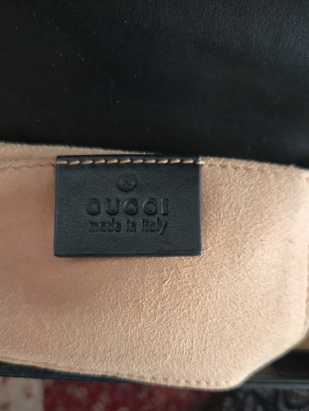 Gucci GG Supreme Shoulder Bag in Brown, Black & Gold